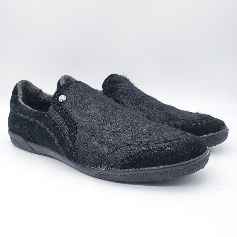 True Religion Blk Casual Calf Hair Slip On Loafers